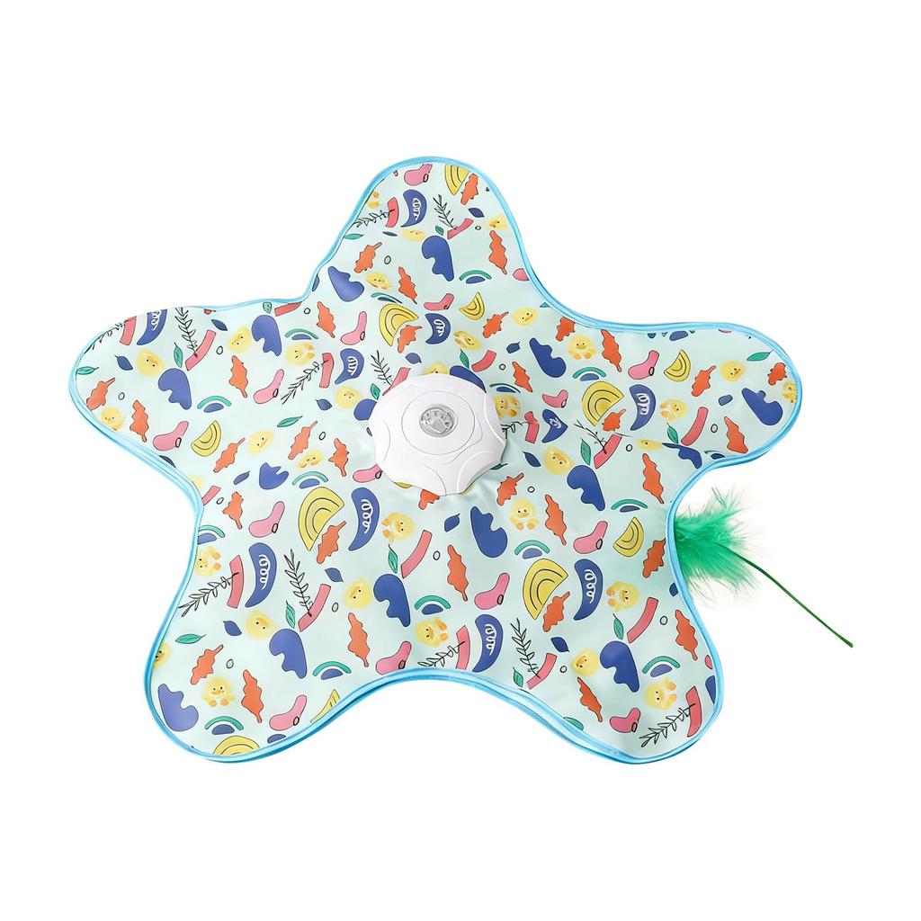 Cat Toys Interactive Hide and Seek Cat Toy with Mouse Squeaky Motion Activated Moving Concealed Feathers Kitten Teaser Toy