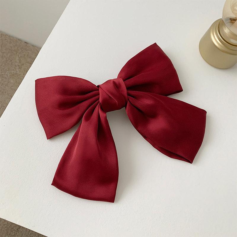 Bow hairpin ribbon hair accessories Korean temperament hair girl top clip headdress.