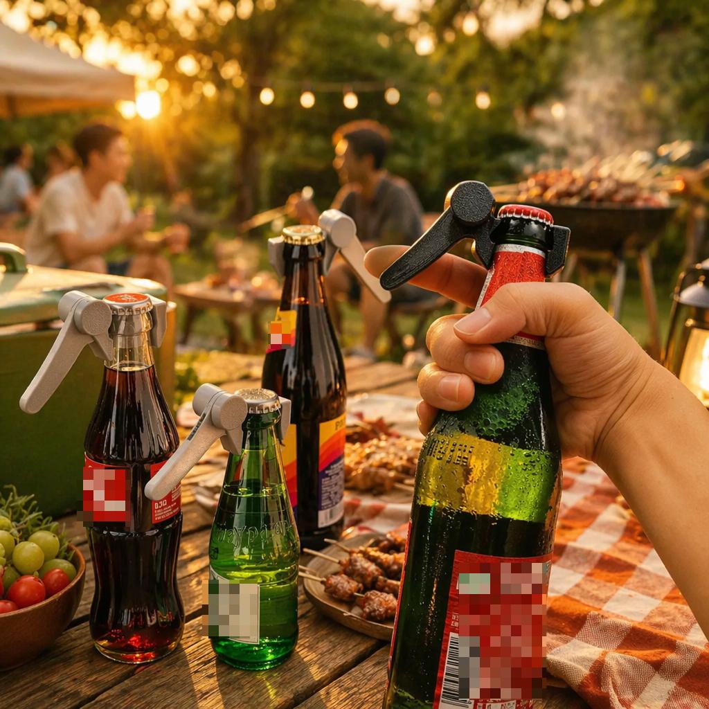 3D tištěný plastový otvírák na pivo, odpalovač víček nápojů, kuchyňská párty potřeba, barový nástroj, pasuje na láhev NRW