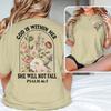 Vintage Floral Christian Tshirts Unisex Unisex God Is Within Her She Will Not Fall T Shirts Retro Bible Verses Casual Jesus Tees