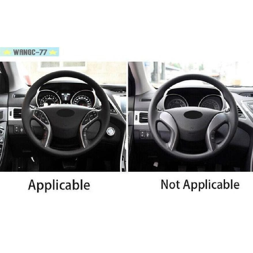 For 2011-16 Hyundai Elantra Carbon Fiber Front Steering Wheel Frame Cover Trim