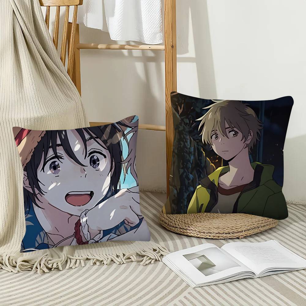 1Pc Anime The Stranger By The Beach Pillow Case Fashion Square Pillowcase Bedroom Sofa Room Ins Decoration Leisure
