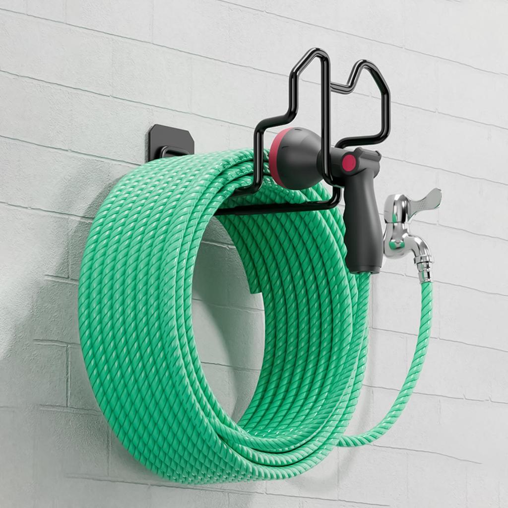 Garden Hose Wall Mount Hose Rack Wall Mount Steel Cord Pipe Storage Hanger For Home Patio Pool Outside Garage Shop House