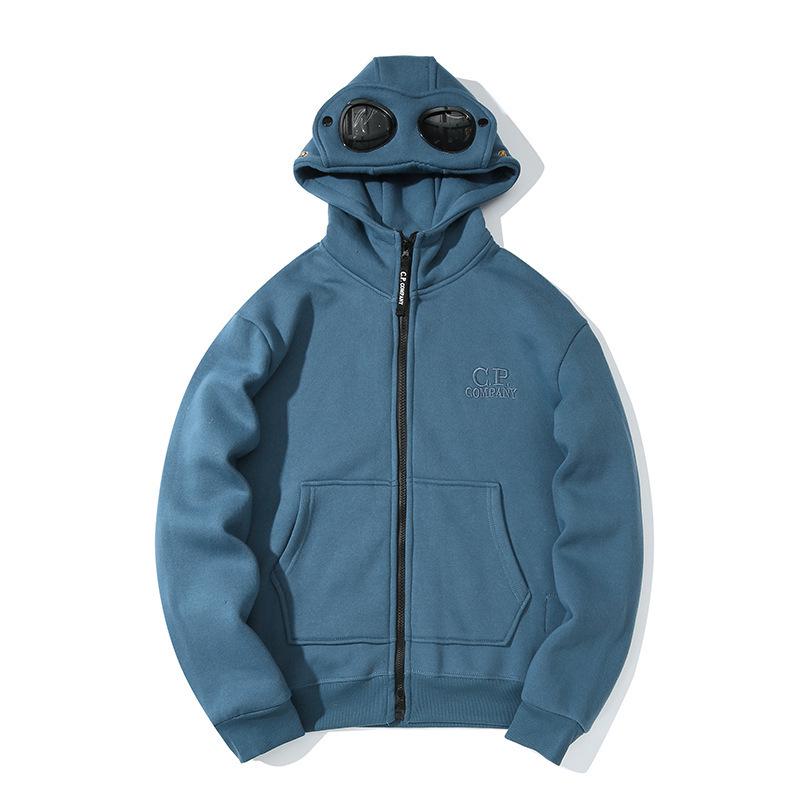 Trendy Autumn/Winter Unisex Round Lens Zipper Hoodie