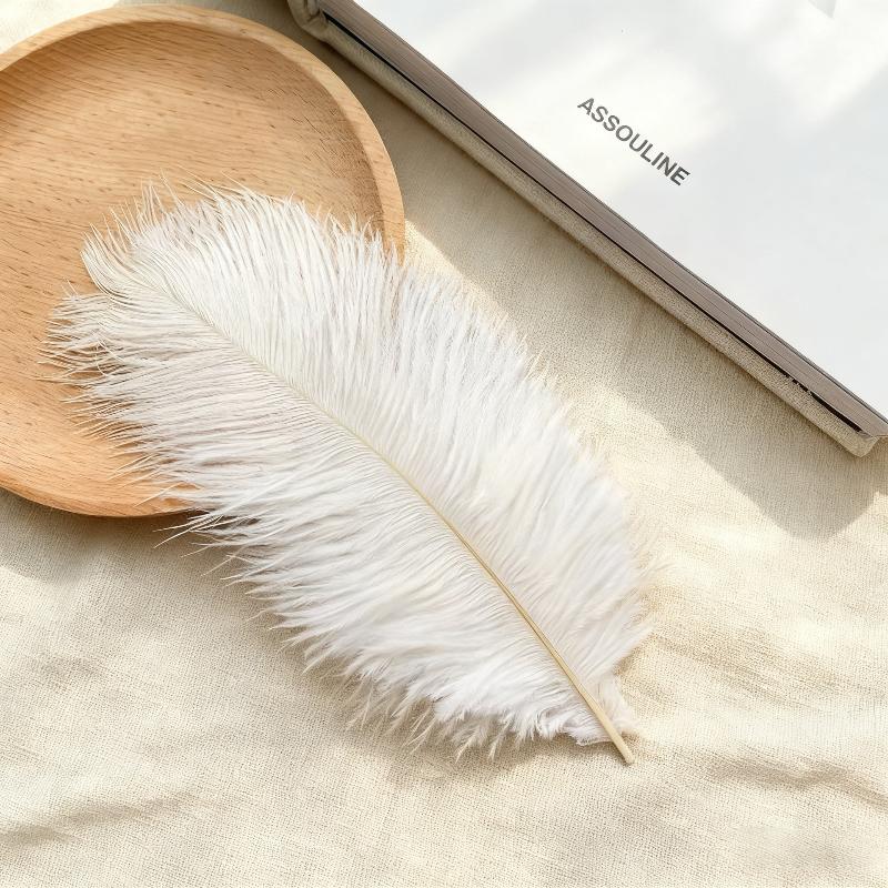 25-30cm Natural Ostrich Feathers Soft Decorative Plume for DIY Wedding Bouquet Ornament