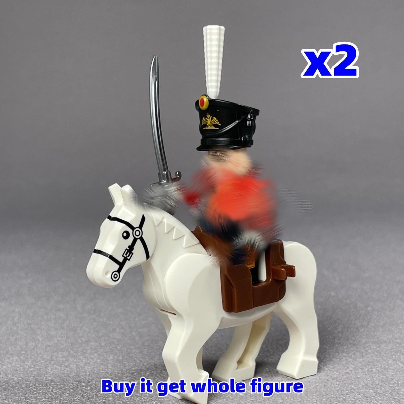 MOC Bausteine Halterung Actionfigur Tang Mönch König Pferd Kampfszene Reiter Zubehör Konstruktionsbausteine Jungen Spielzeug