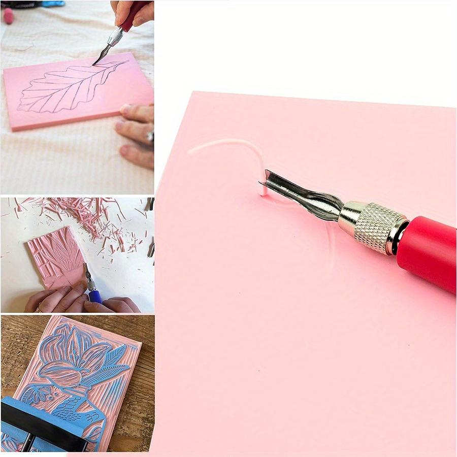 1PC Block Stamp Carving Block Stamp Making Kit with Cutter Tools, Cutter Kit Assortment, Stamp for Printmaking, Printing