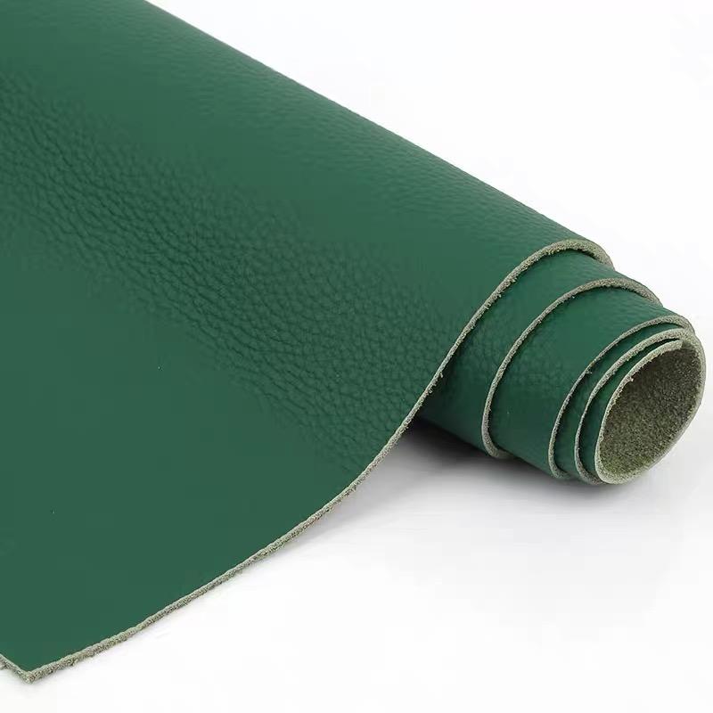 

1.5mm thick head layer cowhide leather material bean green genuine leather grass green deep green dark green whole cowhide 40x60cm