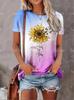 New Style T-Shirt For Women Heart Print Top Fashion Women's Oversized Clothes Tees Summer Crew Neck Blouse Original Design