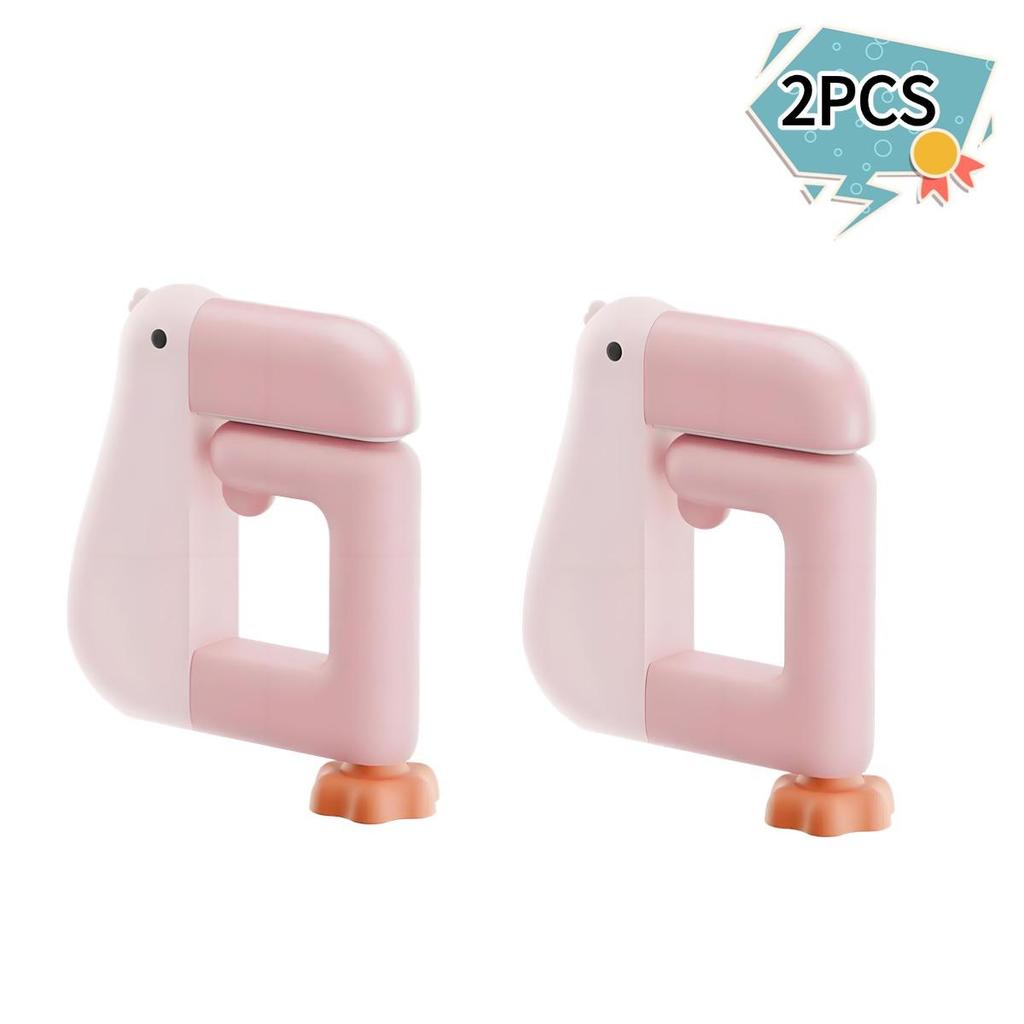3PCS Cute Cartoon Multi-Purpose Duck Design Wall Hooks Hanger For Table Portable Folding Desk Stand Removable Reusable Backpack Hook