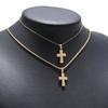 5pcs Stainless Steel Casting Cross Charms DIY Religious Jewelry Pendant Vintage Necklace Making Chokers Findings Supplies