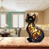 Cat Lamp, Stained Glass Cat Lamp,Cats Lam-p Stained Glass,Mosaic Cats Lamps, Retro Animals Lam p, Vintage Animal Night Light Home Decor, 2025 New