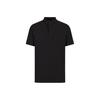Solid Color Shoulder Letter Strap Short Sleeve Polo Shirt Men Tops Black 3R1FG2-1JCYZ-0999
