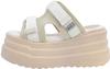Yosuke Women's Ivory Wedge Sandals, Size 24.5cm (2710037)