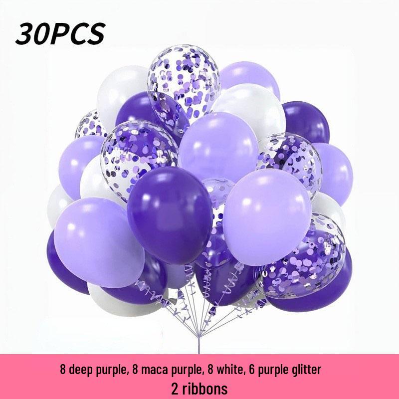 12" Sequin Confetti Balloons - Set of 30 for Christmas, Halloween, and Birthdays
