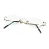 Great Glasses 135 2C Decor Two-Point Rimless Silver Used