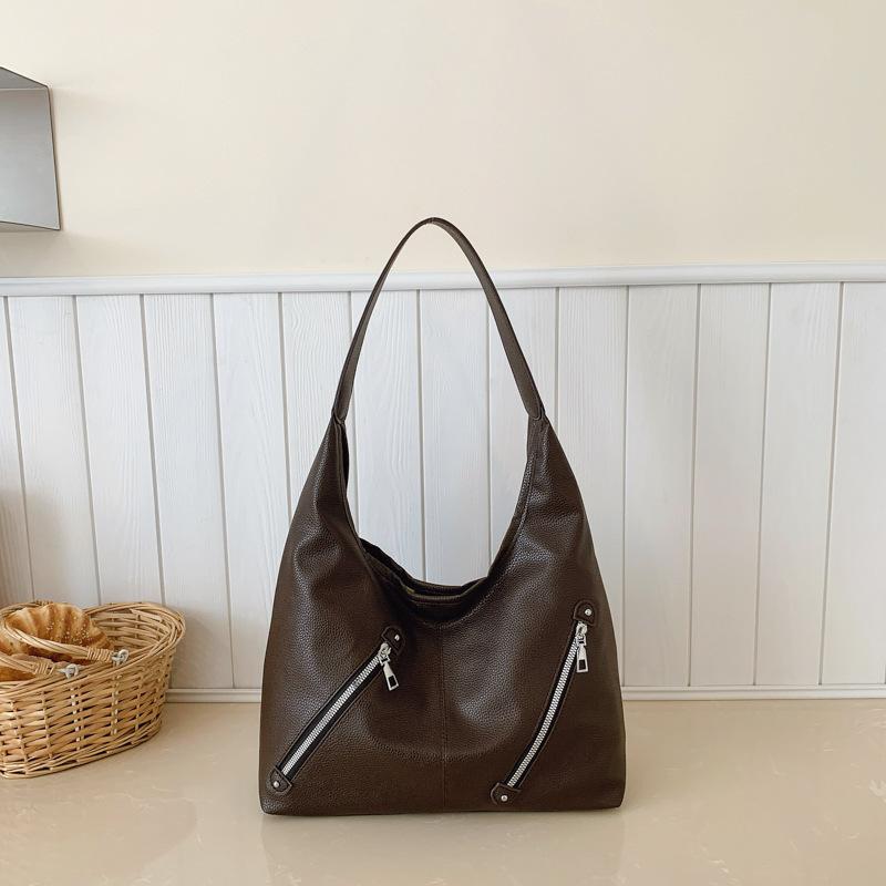 Bag Korean Lazy Wind Underarm Bag 2025 New Large Capacity Tote Bag Wide Shoulder Strap Single Shoulder Casual Backpack