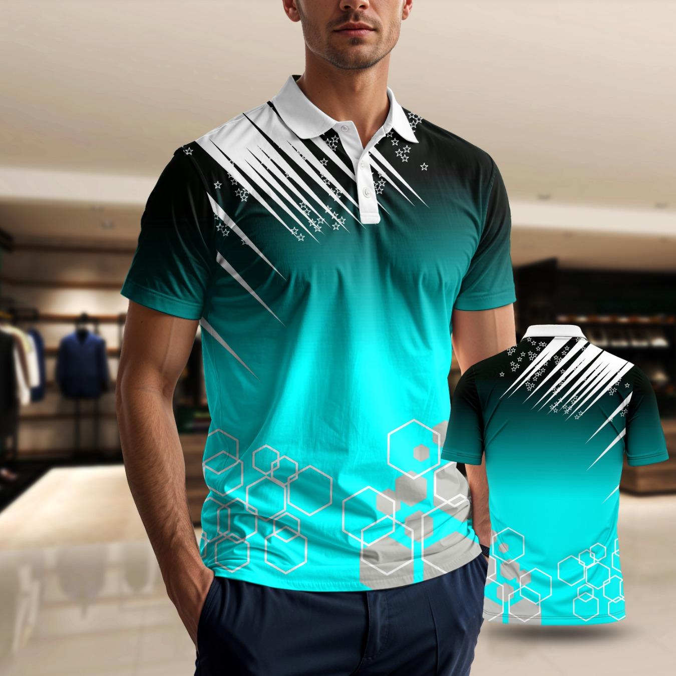 

Gradient stripes patterns Men s Polo Shirts Outdoor Sports Retro Casual Polo T-Shirts Button Short Sleeve Street Men Clothing S
