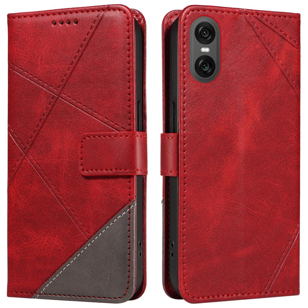 For Sony Xperia 10 VI Case Stand Bookstyle Geometric Leather Phone Cover