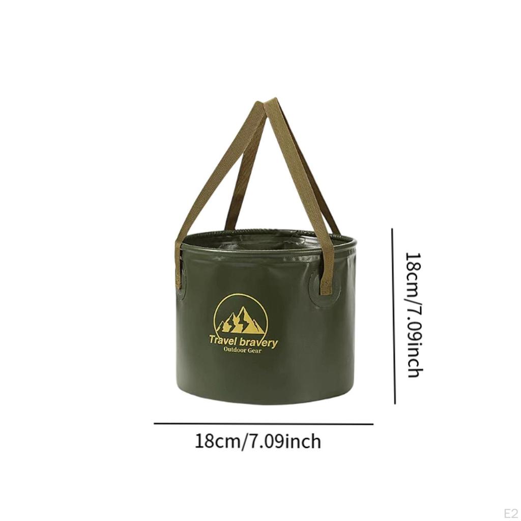 Folding Water Bucket Storage Container with Handle Lightweight Car Wash Basin Fishing