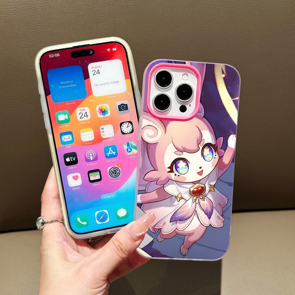 HSR Mem Jelly Double layer Rose Red Mobile Phone Case for iPhone 17 16 15 14 13 12 11 Air Pro Max Plus Protective