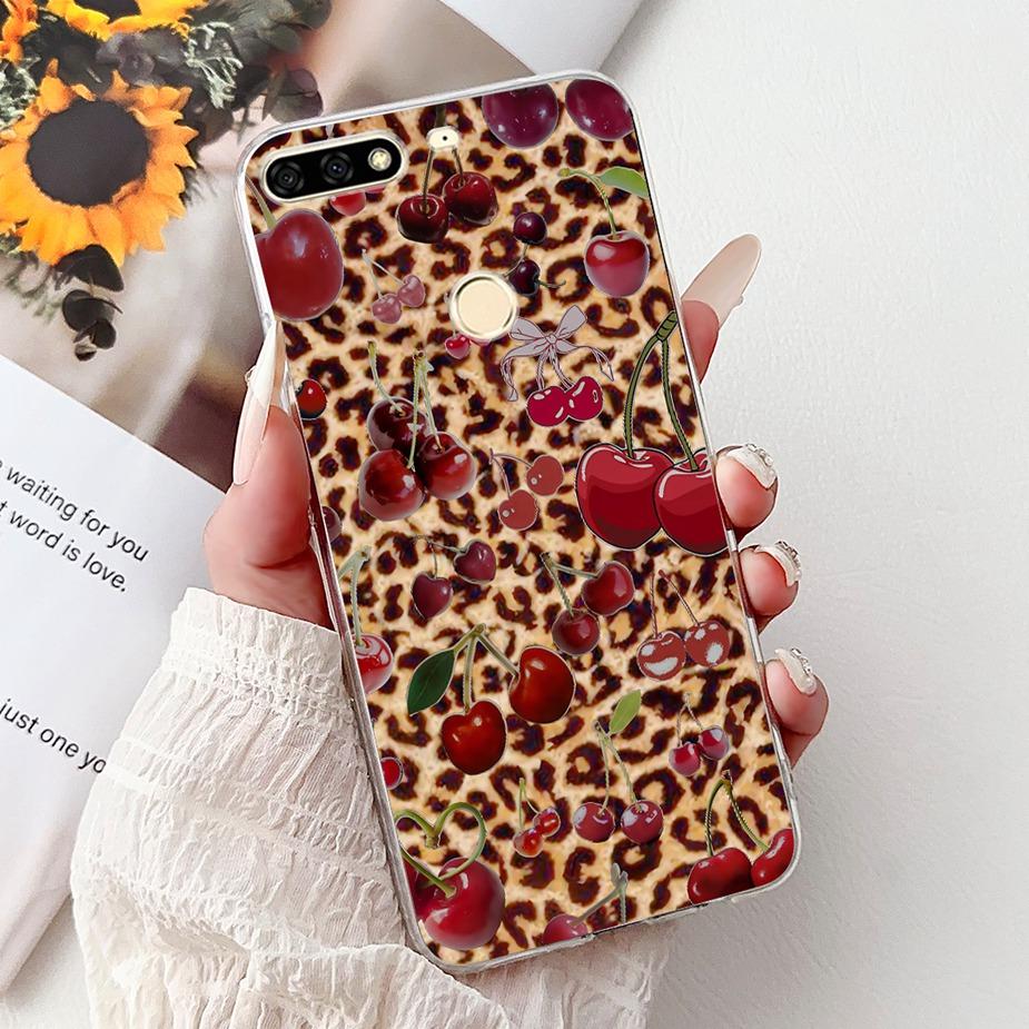 For Huawei Y7 Prime 2018 Case Nova2 Lite Luxury Painted Cover Soft Slim Phone Case For Huawei Y7 Pro 2018 Y72018 Back Cover Bags
