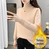 2025 Autumn/Winter Women's Plus Size Knit Fleece Sweater - Slimming, Cozy Inner Layer, Warm and Stylish.