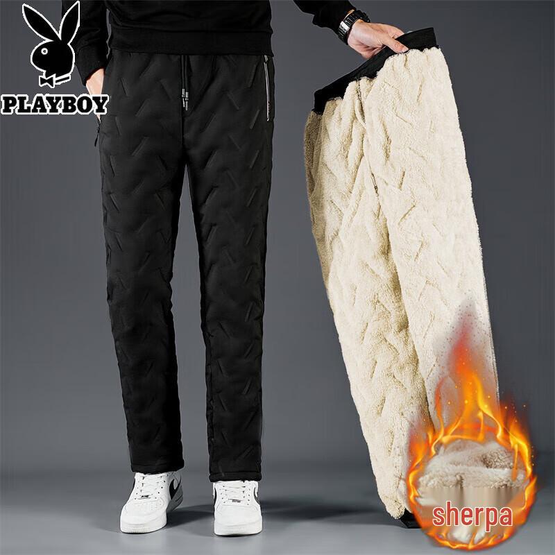 PLAYBOY Men s Winter Lambswool Lined Trousers M
