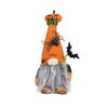 Halloween in the Dark Gnome Decor with Pumpkin Faceless Doll Ornament
