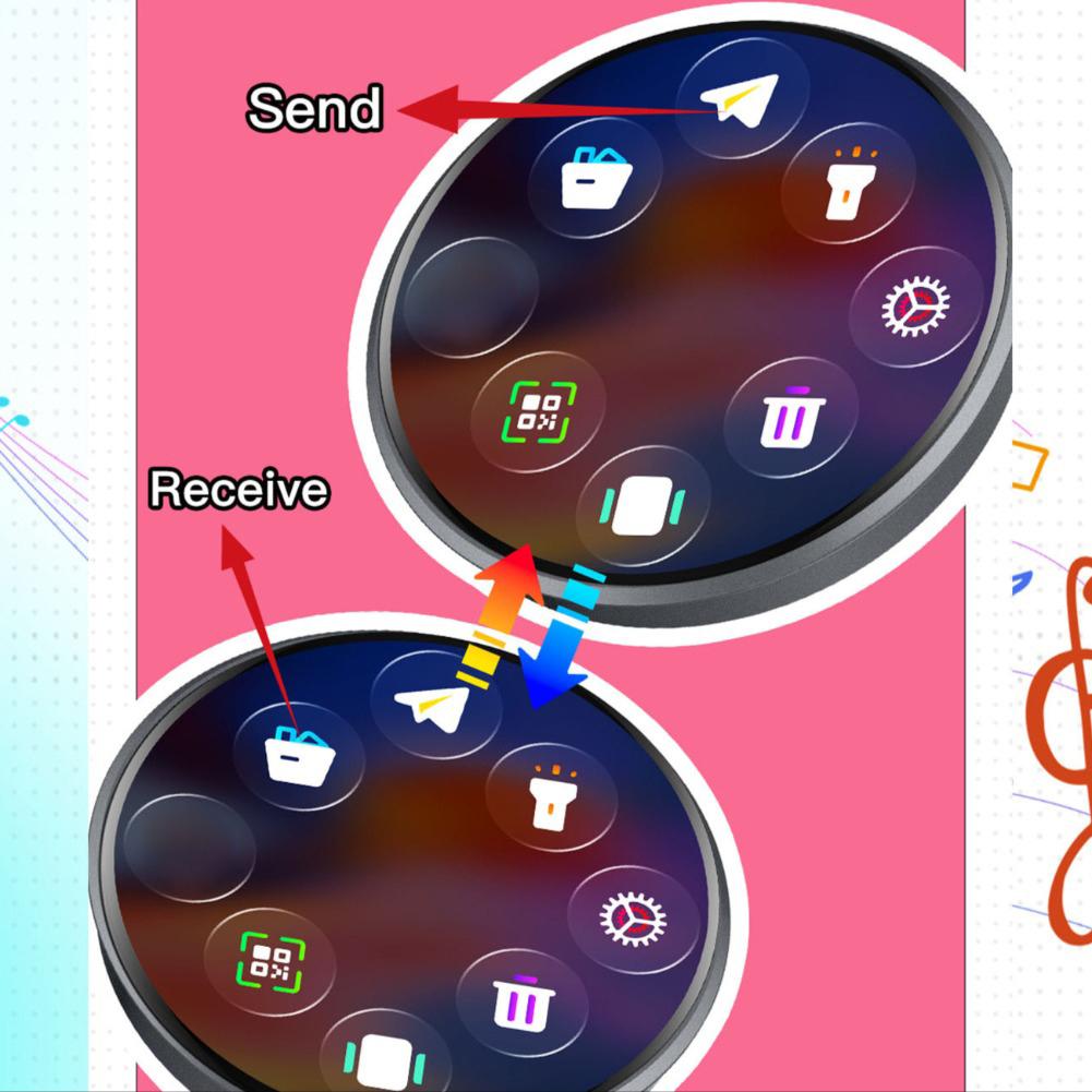 For Ebadge Electronic Bar Hanging Piece Picture Video Super Long Endurance Bluetooth Transmission Anime Animation Badge