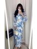 2025 Spring European & American Style Small Floral Chiffon Dress for Women