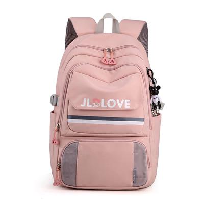 FANDARE Plecak dla Mężczyzn i Stylu Studenckiego z Uroczy Duży Pasuje do A4 Mocowany do Idealny dla i Różowy Kobiety, Urok, Pojemność, Laptopy 15,6-calowe, Rozmiar,