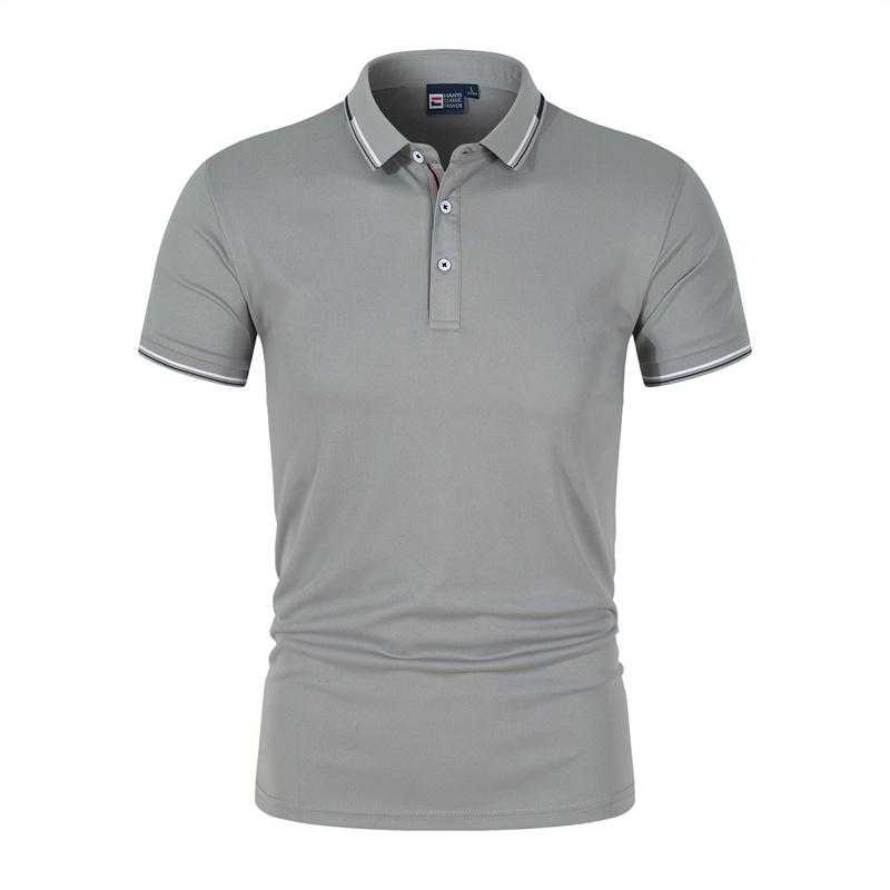 Casual Summer Solid Men's Polo Shirt Top Business Polo Men Short Sleeve Sports Tee Shirts Blue Black White Tops