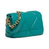 Prada Nappa Leather Soft Padded Quilted Patchwork Pattern Metal Chain Shoulder Crossbody Bag Women Bags Peacock-Blue 1BD306-2DYI-F0363-V-VAM