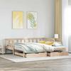 VidaXL Daybed and Trundle Bed and Drawers 80x200 Cm Solid Pine Wood, Sofa Bed, Comfortable Sofa Bed, Daybed with 3302181