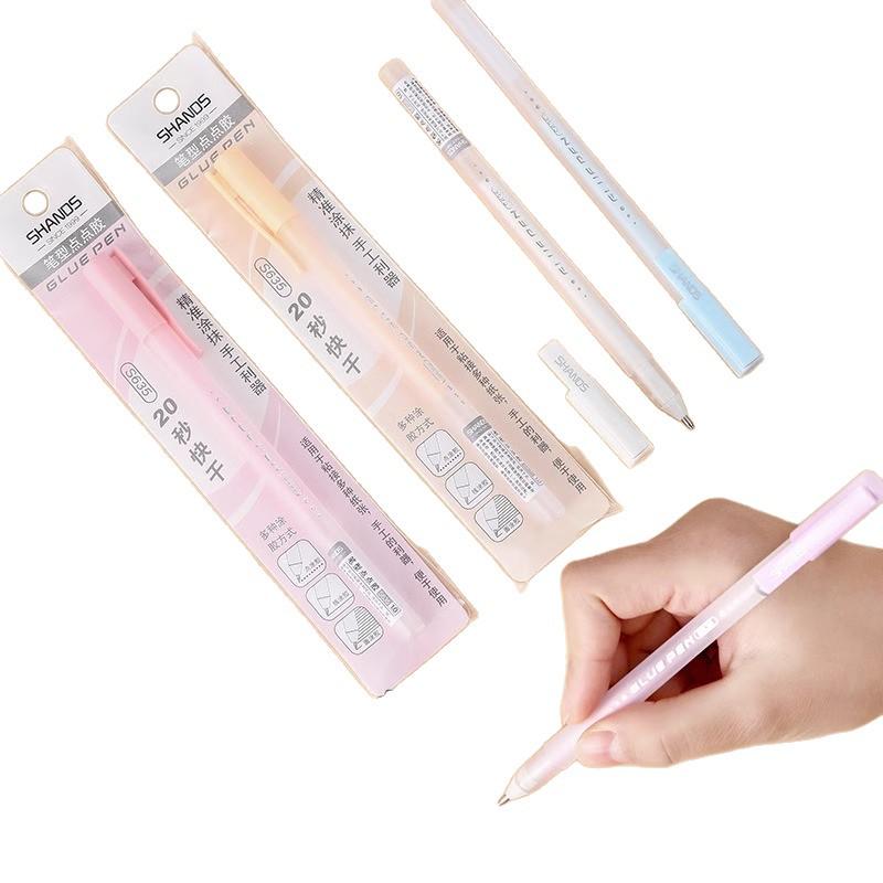 Lipici Stick Macaron Color cu Uscare Rapidă - Capacitate Mare, Adeziv față-verso pentru Artizanat