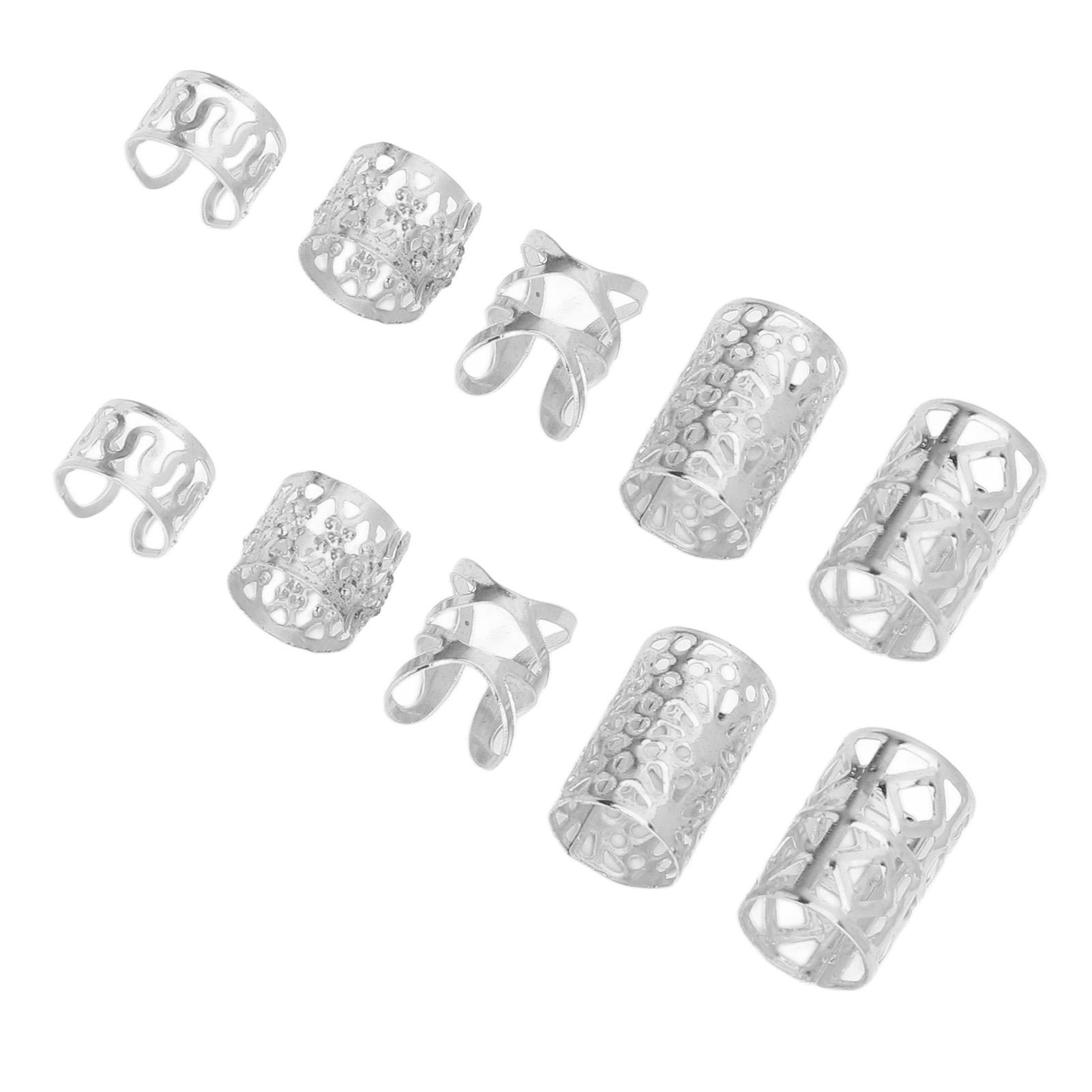 

200 шт. бусины для дредов из гибкого сплава, изысканные модные украшения для волос, кольца для серебряный