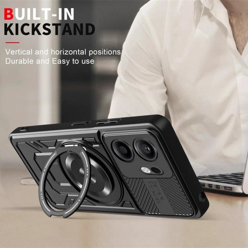 Armor Shockproof Case For OPPO Reno 13F 13FS 5G Reno 13 Reno13 Pro F FS Protective Cover Ring Stand Holder Fundas Coque Capa