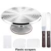 6 Stück/Set Drehteller Kuchen Dekoration Zubehör Set Rotierender Kuchenständer Werkzeuge Metall Edelstahl Gebäckspatel Schaber