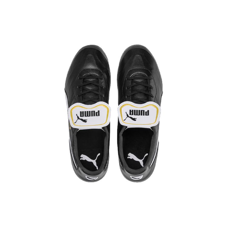 Puma King Top FG Black Men Sneakers White 105607-01