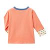MIKI HOUSE Long Sleeve with Bear and Rabbit for Boys and Orange T-Shirt Design, Girls, Baby, Kids, Children's Clothing, Kindergarten, School,