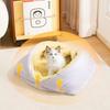 Creative Foldable Cat Sleeping Beds Thickened Semi Closed Pet Beds Soft Warm Cat Cave Winter Season