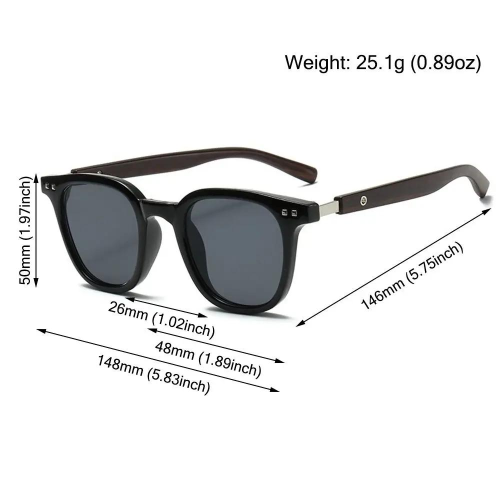 Trendy Wood Grain Sunglasses UV385 Protection Retro Eyewear for Men Women Outdoor Cycling Street Photography Glasses