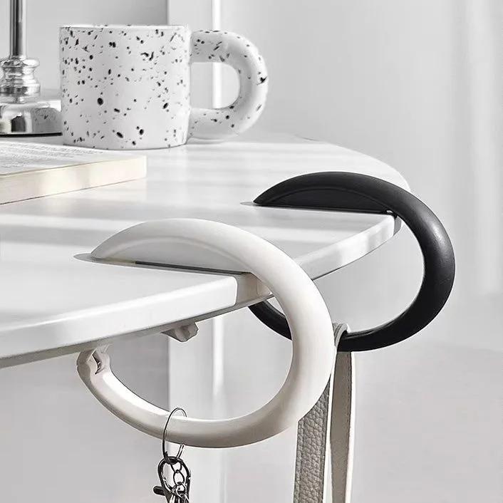 Portable Bag Hook Hanger Foldable Holders Table Office Decor Plastic Desk Side Hook Use Handbag Travel Bag Organizer Hook Holder