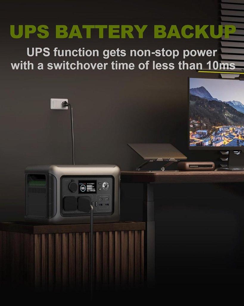 ALLPOWERS R600 Portable Power Station, LiFePO4 Battery 299Wh