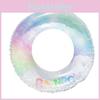 Colorful Rainbow Glitter Inflatable Baby Swim Ring Children Toy Cartoon Design