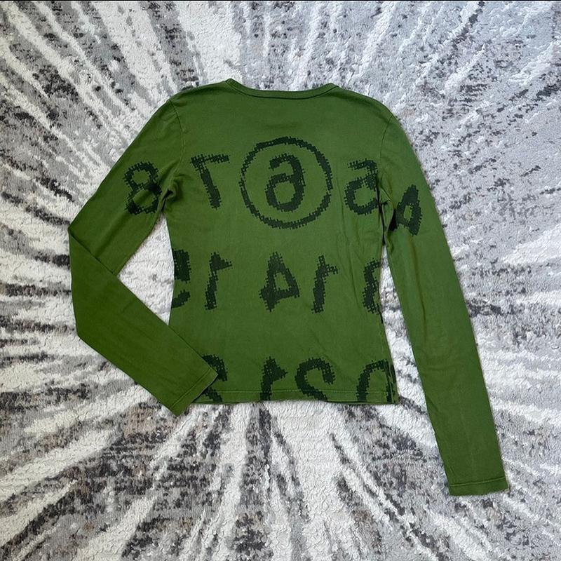 Estetyczne ubrania Vintage Y2k Graficzny nadruk portretowy Raglanowy rękaw z długim rękawem T-shirt Jesienne ubrania damskie
