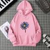 Simple Beautiful Sunflower Printed Women Hoodies Harajuku Fleece Hoody Fashion Loose Sportswear Pocket Autumn Woman Clothes