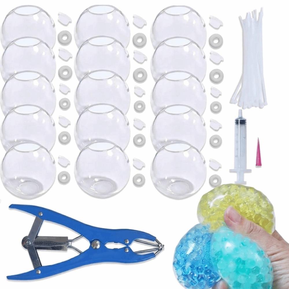 Peau de Balle Vide en TPR Kit DIY Squishy Anti-Stress Remplissable Transparent Fournitures Créatives Faites Main Pour Jouets Fidget Personnalisés