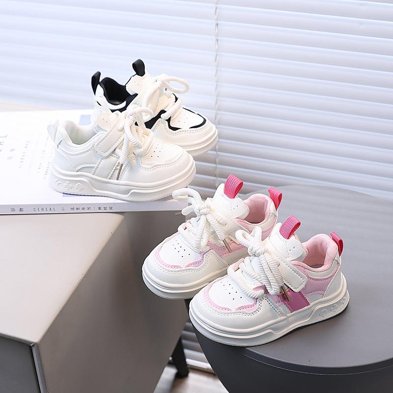 White Sneakers Baby Athletic Shoes Spring/Autumn New Girls Casual Shoes Boys Toddler Shoes Soft Sole Comfortable